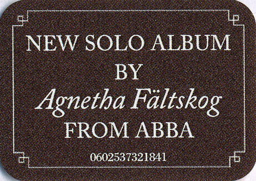 Agnetha Fältskog : A (CD, Album)