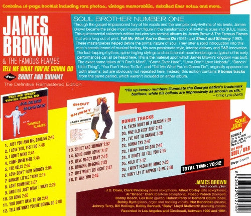 James Brown : Tell Me What You're Gonna Do ·Plus· Shout And Shimmy (CD, Comp, RM)
