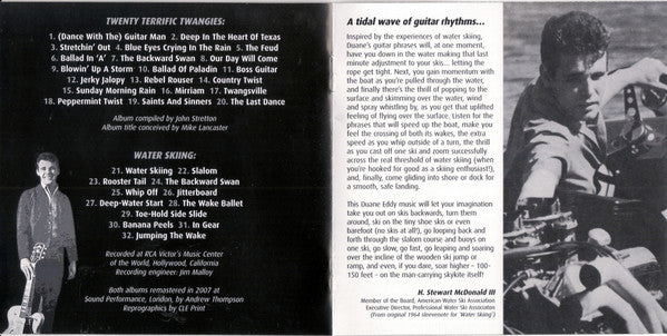Duane Eddy : Twenty Terrific Twangies / Water Skiing (CD, Comp, RM, Sli)