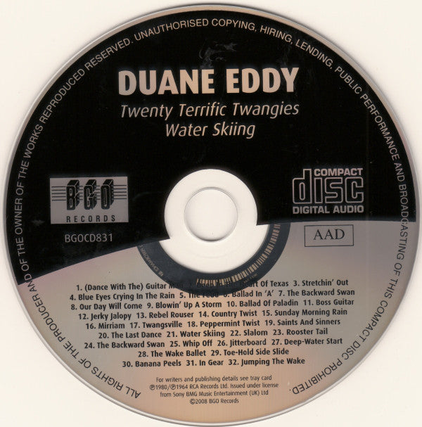 Duane Eddy : Twenty Terrific Twangies / Water Skiing (CD, Comp, RM, Sli)