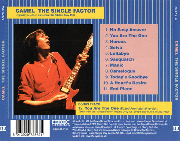 Camel : The Single Factor (CD, Album, RE, RM)