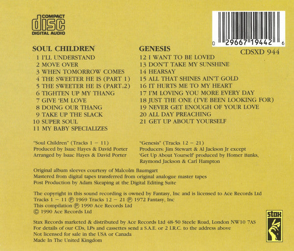 Soul Children : Soul Children / Genesis (CD, Comp)
