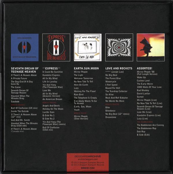 Love And Rockets : 5 Albums (CD, Album, RE, RM + CD, Album, RE, RM + CD, Album,)
