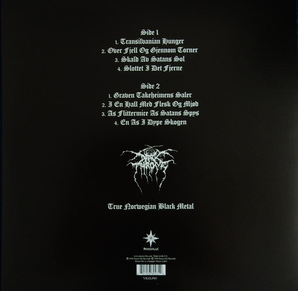 Darkthrone : Transilvanian Hunger (LP, Album, RE, RM)