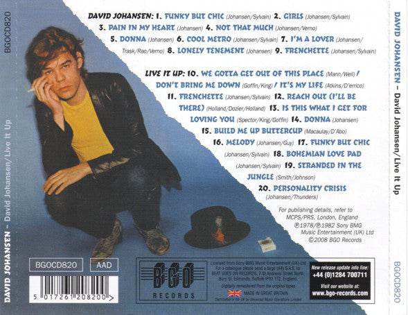 David Johansen : David Johansen/Live It Up (CD, Comp)