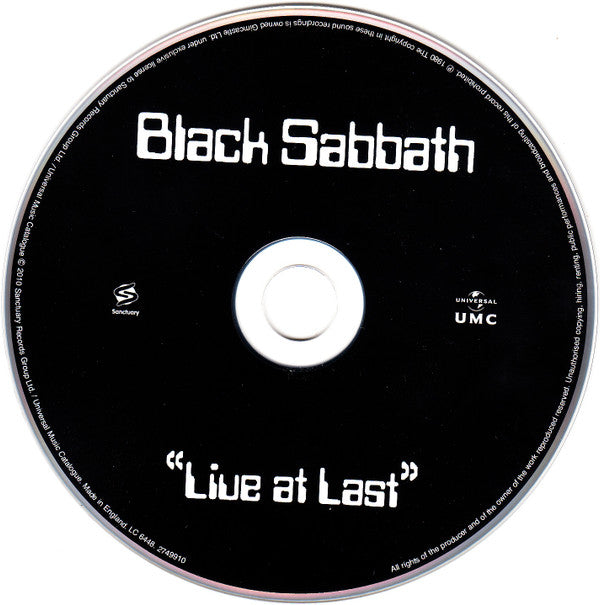 Black Sabbath : Live At Last (CD, Album, RE, RM)