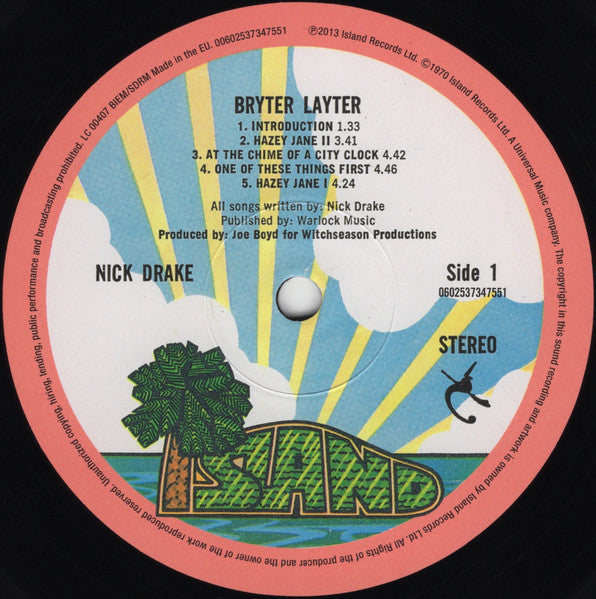 Nick Drake : Bryter Layter (LP, Album, RE, 180)