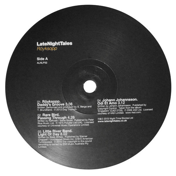 Röyksopp : LateNightTales (2xLP, Comp, RM, 180 + CD, Comp, Mixed + Ltd)