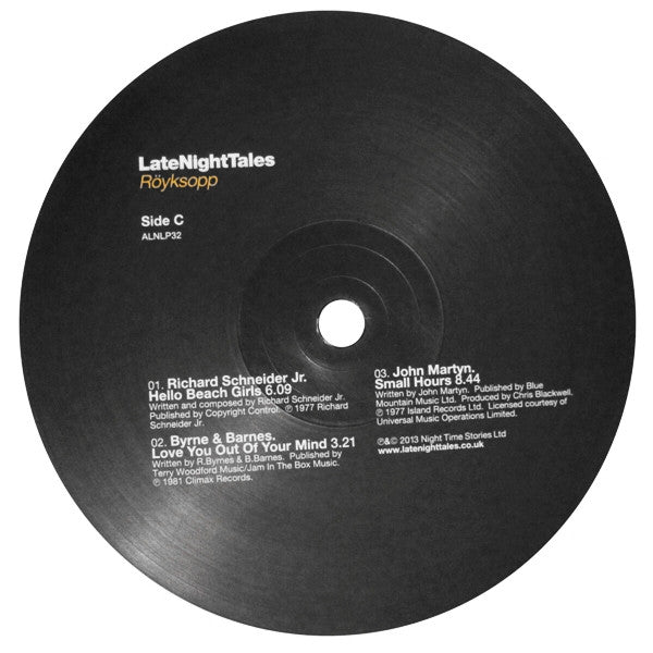 Röyksopp : LateNightTales (2xLP, Comp, RM, 180 + CD, Comp, Mixed + Ltd)