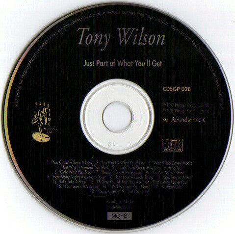 Tony Wilson (3) : Just Part Of What You'll Get (CD, Comp)