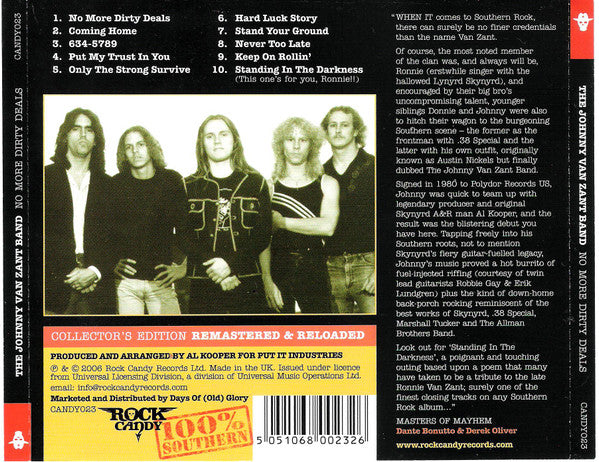 Johnny Van Zant Band : No More Dirty Deals (CD, Album, RE)