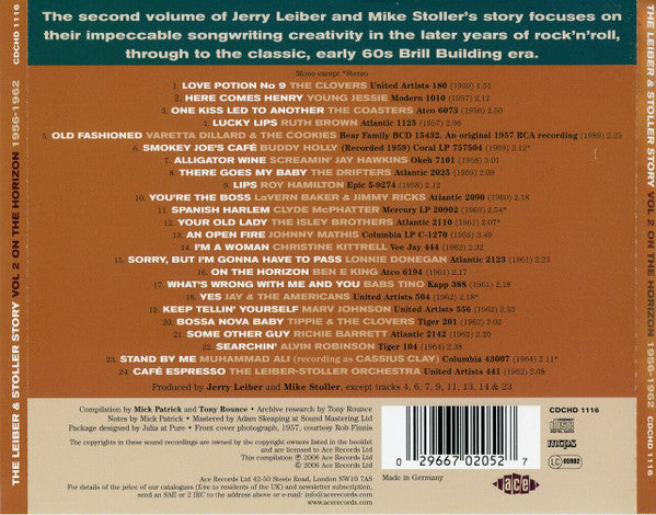 Leiber & Stoller : The Leiber & Stoller Story Volume 2 (On The Horizon 1956-1962) (CD, Comp)