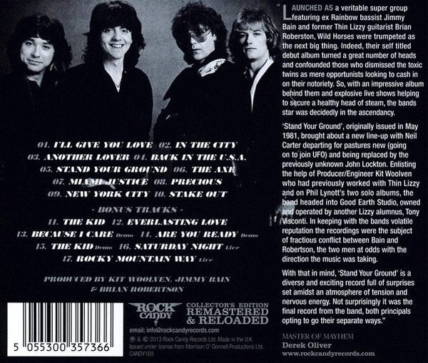 Wild Horses : Stand Your Ground (CD, Album, RE, RM)
