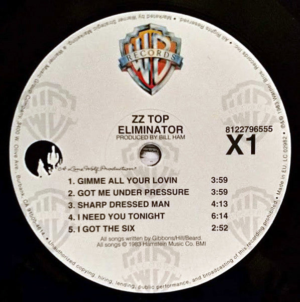ZZ Top : Eliminator (LP, Album, RE, 180)