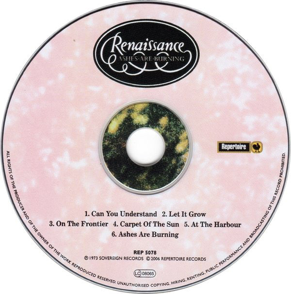 Renaissance (4) : Ashes Are Burning (CD, Album, RE)