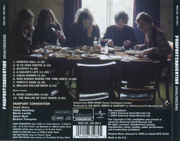 Fairport Convention : Unhalfbricking (CD, Album, RE, RM, Dis)