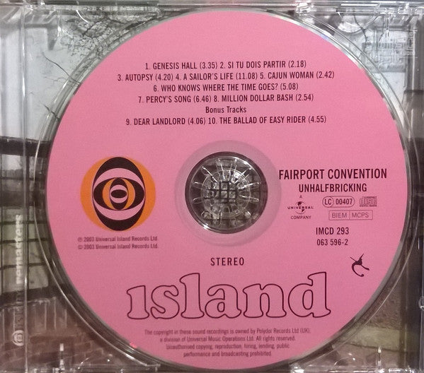 Fairport Convention : Unhalfbricking (CD, Album, RE, RM, Dis)