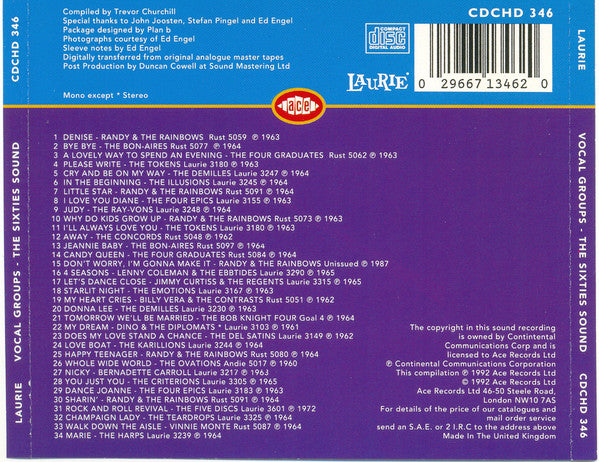 Various : Laurie Vocal Groups - The Sixties Sound (CD, Comp)