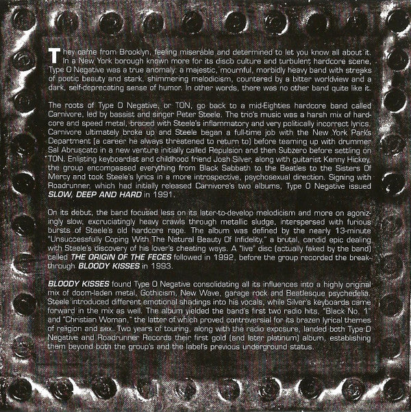 Type O Negative : The Best Of Type O Negative (CD, Comp, RE)
