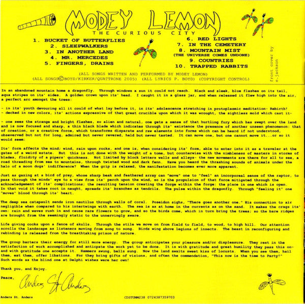 Modey Lemon : The Curious City (CD, Album)