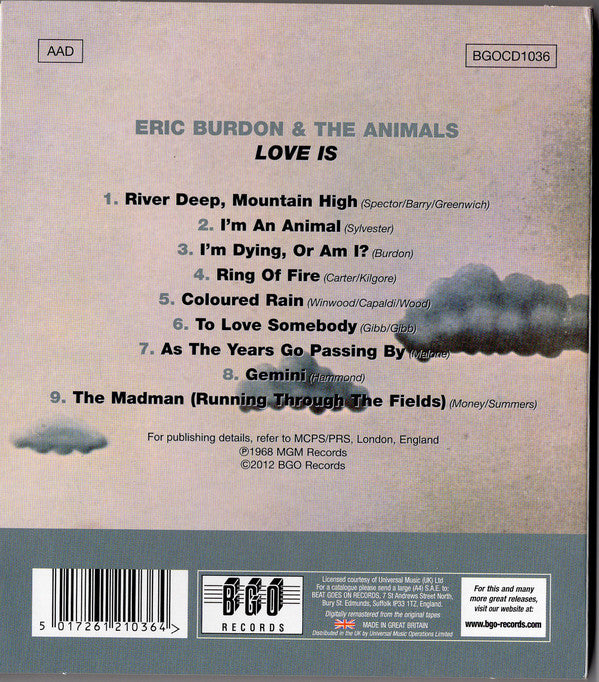 Eric Burdon & The Animals : Love Is (CD, Album, RE, RM)