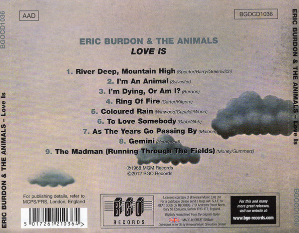 Eric Burdon & The Animals : Love Is (CD, Album, RE, RM)