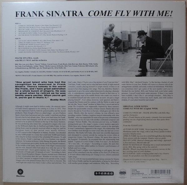 Frank Sinatra With Billy May And His Orchestra : Come Fly With Me (LP, Album, Ltd, RE, 180)