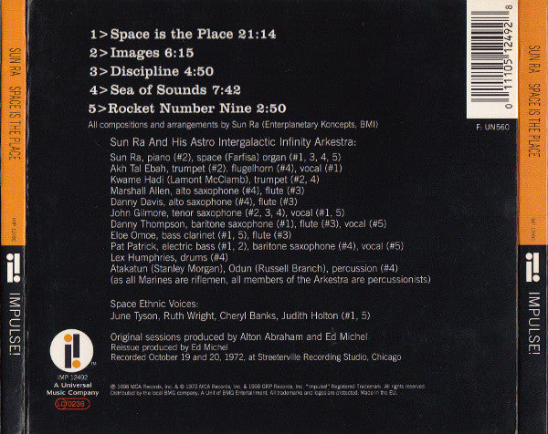 Sun Ra : Space Is The Place (CD, Album, RE, RM, Dig)