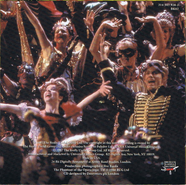Andrew Lloyd Webber : The Phantom Of The Opera (2xCD, Album, RE, RM)