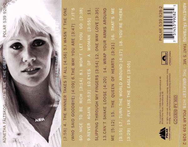 Agnetha Fältskog : That's Me - The Greatest Hits (CD, Comp, RE, RM)