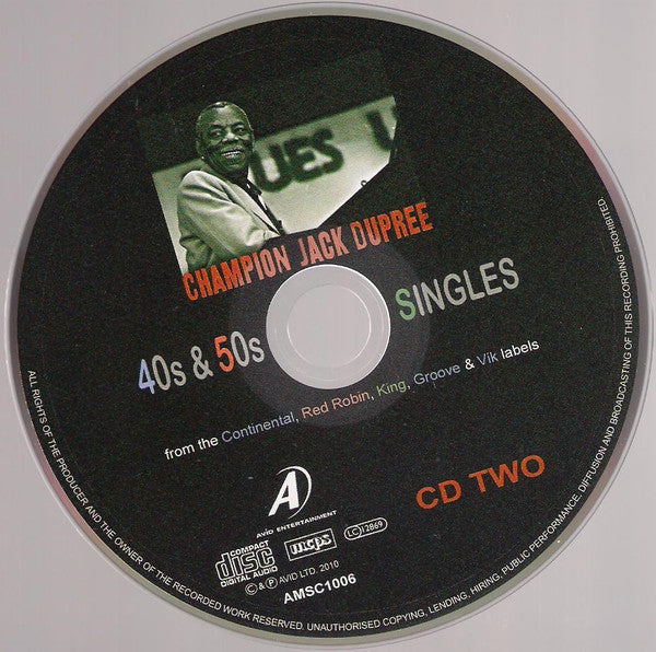 Champion Jack Dupree : Two Classic Albums Plus 40s & 50s Singles: Blues From The Gutter And Natural & Soulful Blues (2xCD, Comp, RM)