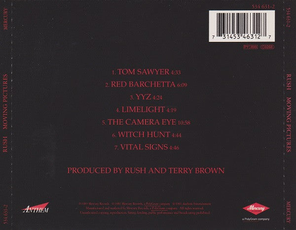 Rush : Moving Pictures (CD, Album, RE, RM, PMD)
