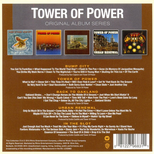 Tower Of Power : Original Album Series (Box, Comp, RE, Sli + CD, Album, RE + CD, Album, RE)