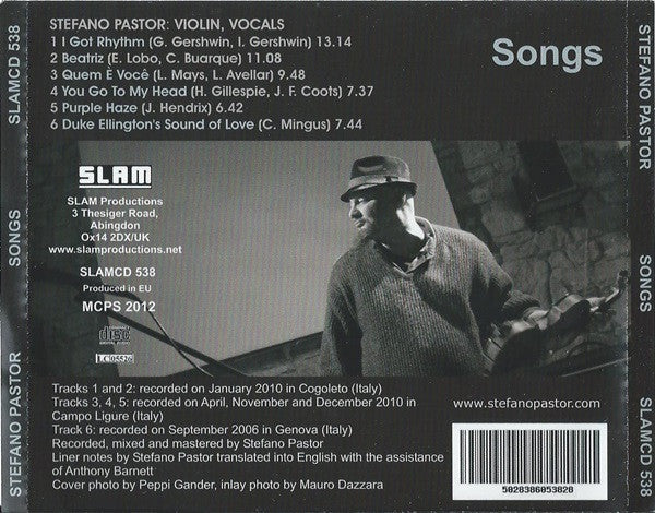 Stefano Pastor : Songs (CD, Album)