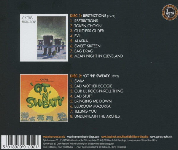 Cactus (3) : Restrictions / ’Ot ‘N’ Sweaty (CD, Album, RE, RM + CD, Album, RE, RM + Comp)