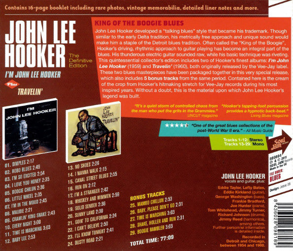 John Lee Hooker : I'm John Lee Hooker / Travelin' (CD, Comp)