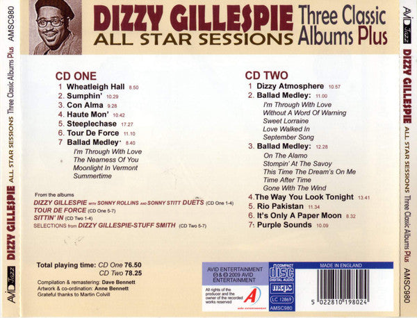 Dizzy Gillespie : Three Classic Albums Plus (All Star Sessions) (2xCD, Comp, RM)