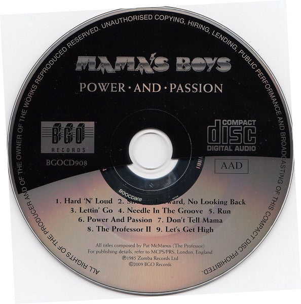 Mama's Boys : Power And Passion (CD, Album, RE, RM, Sli)