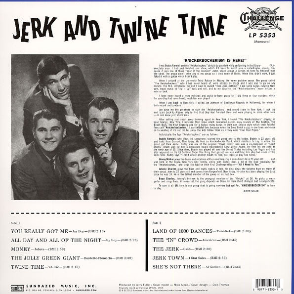 The Knickerbockers : Jerk And Twine Time (LP, Mono, RE)