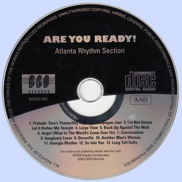 Atlanta Rhythm Section : Are You Ready! (CD, Album, RE)