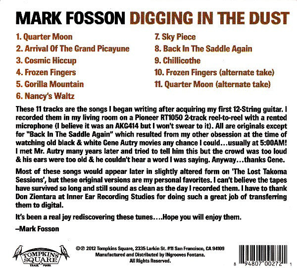 Mark Fosson : Digging In The Dust (CD)