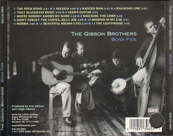 Gibson Brothers (2) : Bona Fide (CD, Album)
