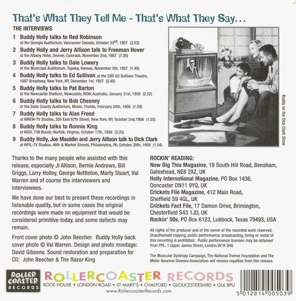 Buddy Holly & The Crickets (2) : That's What They Tell Me - That's What They Say... (CD, Comp)