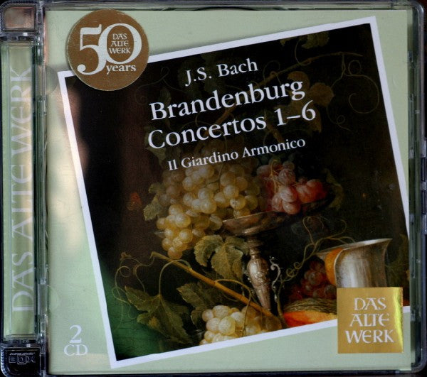 Johann Sebastian Bach, Il Giardino Armonico : Brandenburg Concertos 1 - 6 (2xCD, RE)