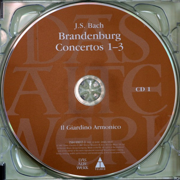 Johann Sebastian Bach, Il Giardino Armonico : Brandenburg Concertos 1 - 6 (2xCD, RE)