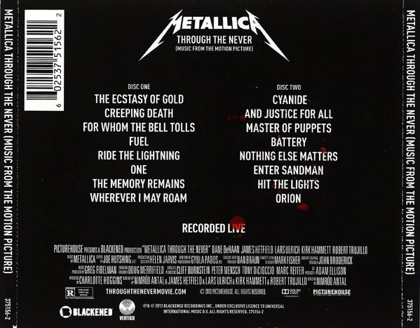 Metallica : Through The Never (Music From The Motion Picture) (2xCD, Album)