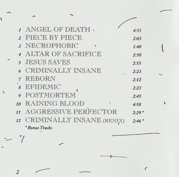 Slayer : Reign In Blood (CD, Album, RE, RM, Exp)