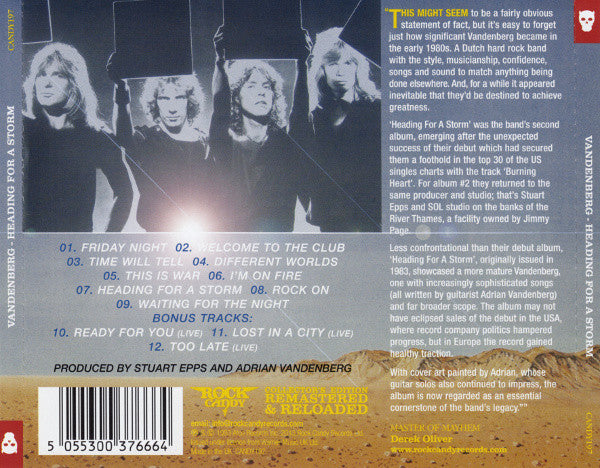 Vandenberg : Heading For A Storm (CD, Album, RE, RM)