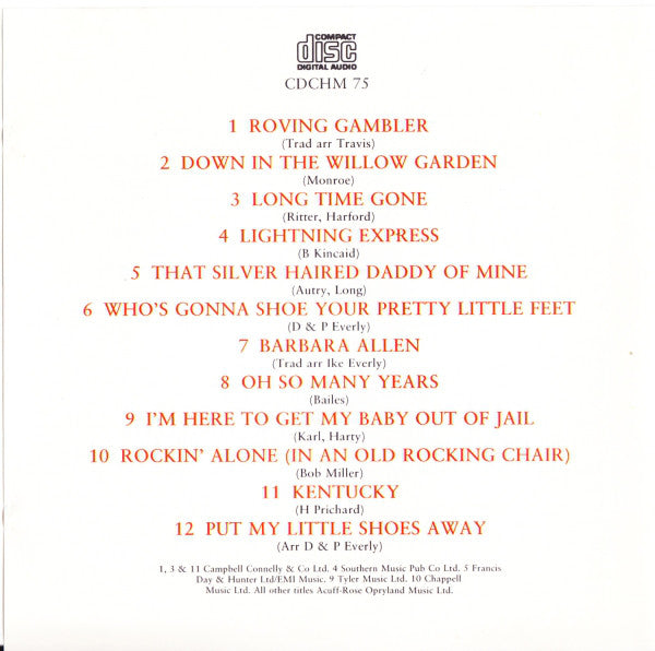 The Everly Brothers* : Songs Our Daddy Taught Us (CD, Album, RE, RM)