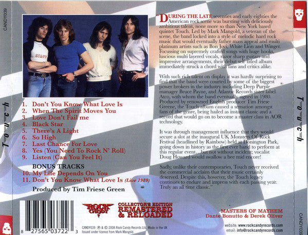 Touch (16) : Touch (CD, Album, RE, RM)